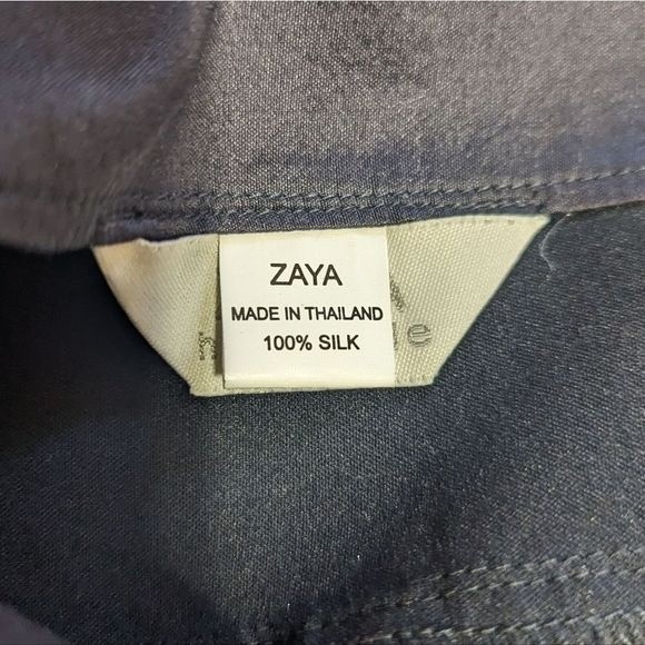 Handmade Black Raw Silk Circle Skirt Zaya size S - Picture 7 of 10